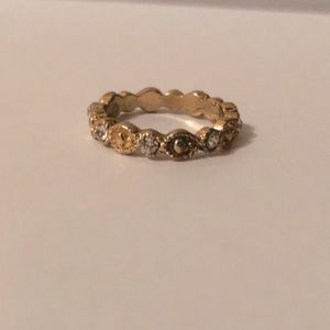 ❤️Gold Ring with Faux Diamonds